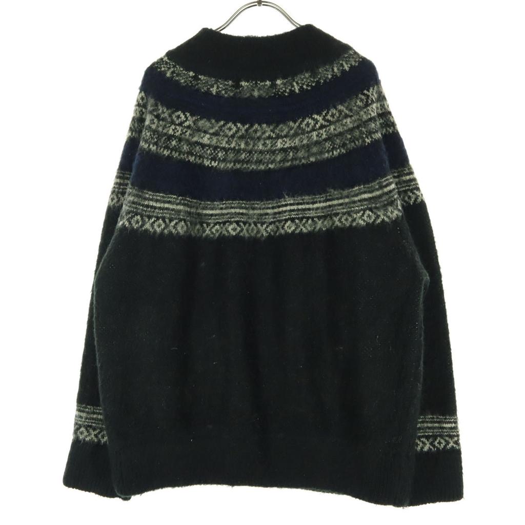 CLEL Overall handle Long sleeve Shaggy Knit jacket S Black series Men's Used