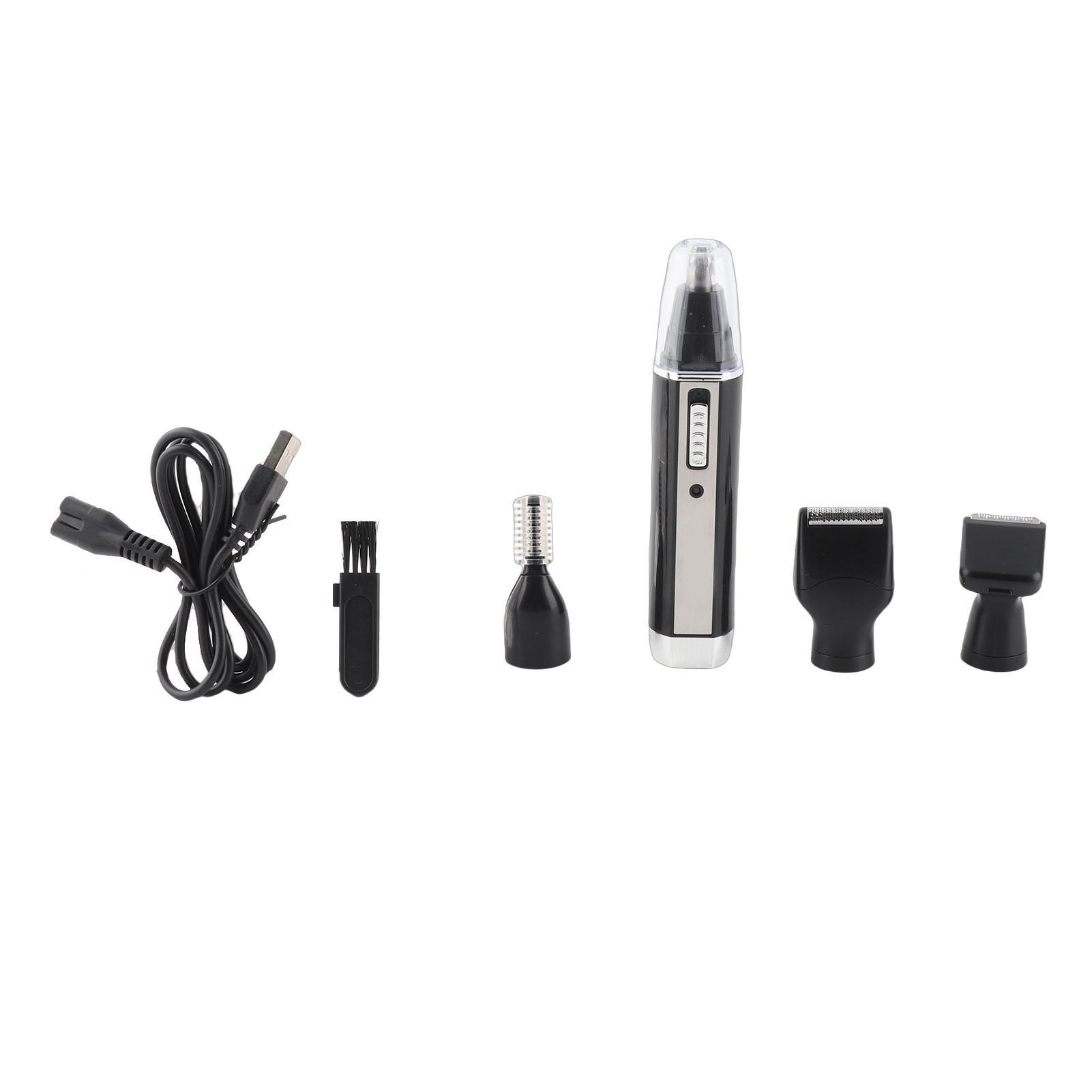 

4-in-1 Portable Electric Shaving Nose Ear Beard Hair Eyebrow Trimmer Set Safe Men EU