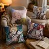 Anime MMushoku Tensei Cushion Cover Soft Plush Cushion Cover Double Print And Invisible Zipper For Sofa Home Car Use