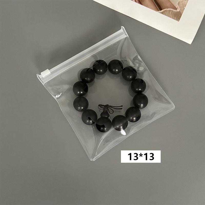 Non-yellowing, non-hardening frosted EVA zipper jewelry bags for earrings and bracelets