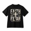 Unisex Faith Over Fear Cross Religious Cotton Inspirational Faith T‑shirt