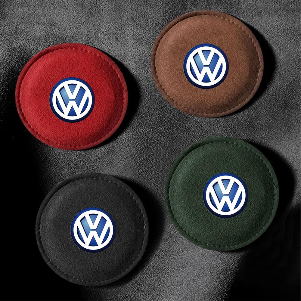 For VOLKSWAGEN VW 2Pcs Anti-Slip Car Silicone Coaster For Volkswagen Vw Tiguan Jetta Mk6 Scirocco Polo Touran Golf Auto Interior