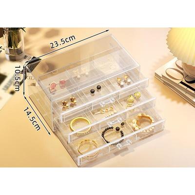 Klare Acryl-Fächer Schmuckaufbewahrungsbox