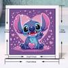 DIY Diamantmalerei-Set mit Rahmen, Stitch Vollkreis-Mosaik 5D DIY Kreuzstich-Set Heimdekoration mit Rahmen, Handwerks-Hobby-Sammlung