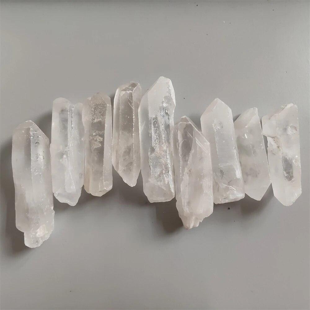 Cristal alb natural Punct Baghetă Energie Piatră Coloană brută Rocă Mineral Specimen Home Decor DIY Design de bijuterii