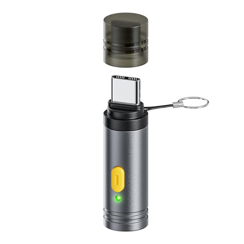 Mini Rechargeable Portable Wireless Ignition Press/Blow To Light Type-C Charging Compact Metal Design Mini
