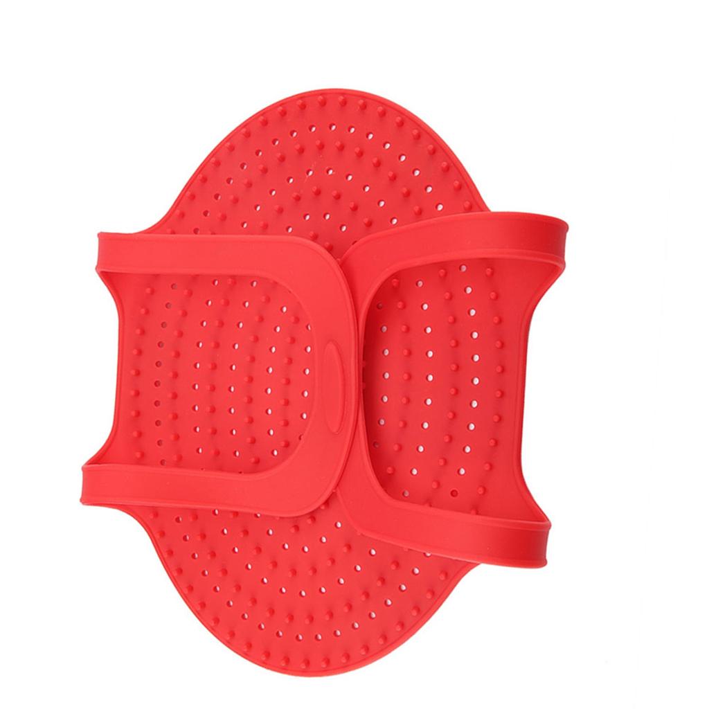Food Grade Silicone Heat Resistant Turkey Lifter Non Stick Poultry Cooking Mat(Red)