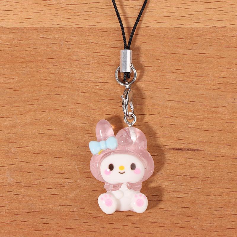 Sanrio Phone Pendant Melody Cinnamoroll Keychain Lanyard Kuromi Bag Charm Hello Kitty Hanging Rope Decoration