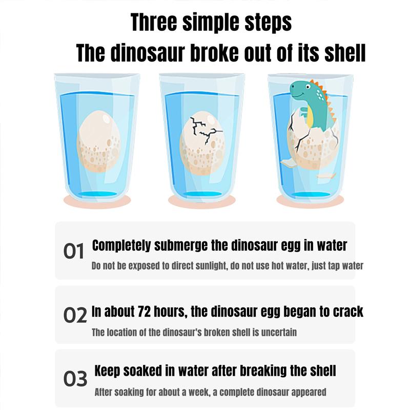 60PCS Water-incubated Dinosaur Egg Toys EVA Material Creative Simulation of Incubating Dinosaur Eggs Children's Educational Toys