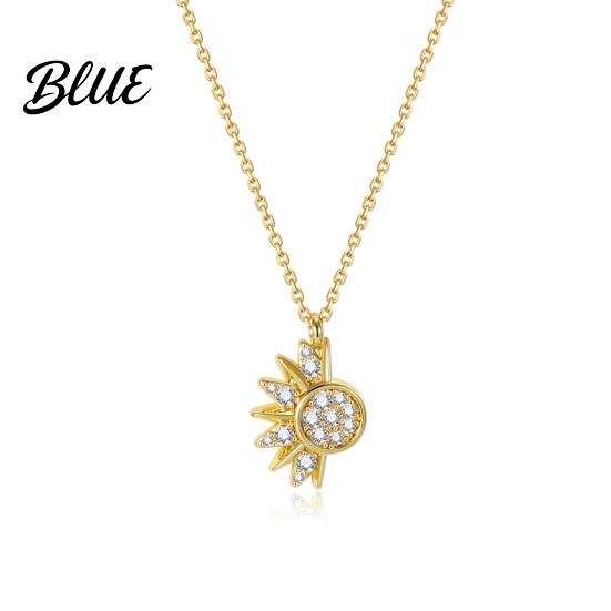 Comfortable Necklace 1 Set Sun And Moon Necklaces Couples Matching