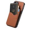 2 in 1 Detachable Flip Carbon Fiber Pattern Magnetic Wallet Case For iPhone 17 Pro Max 16 Plus 15 Plus 14 13 12 kickstand Cover