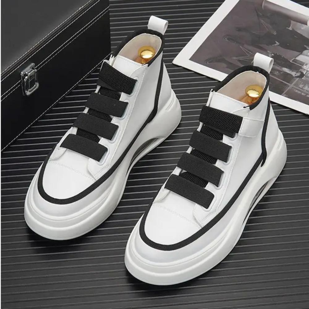 High Top Men's Shoes  New Spring Thick Soled Small White Shoes Men's Fashion Air Cushion Casual Board Shoes luxury sneakers