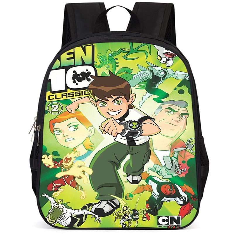 Ben10 15-inch Large Capacity Lightweight Oxford School Backpack For Kids