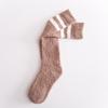 5/10 Pairs Casual Coral Velvet Socks for Women No Shedding Two Stripes Calf Length Socks Knee High Women's Socks Warm Long Socks Home Socks