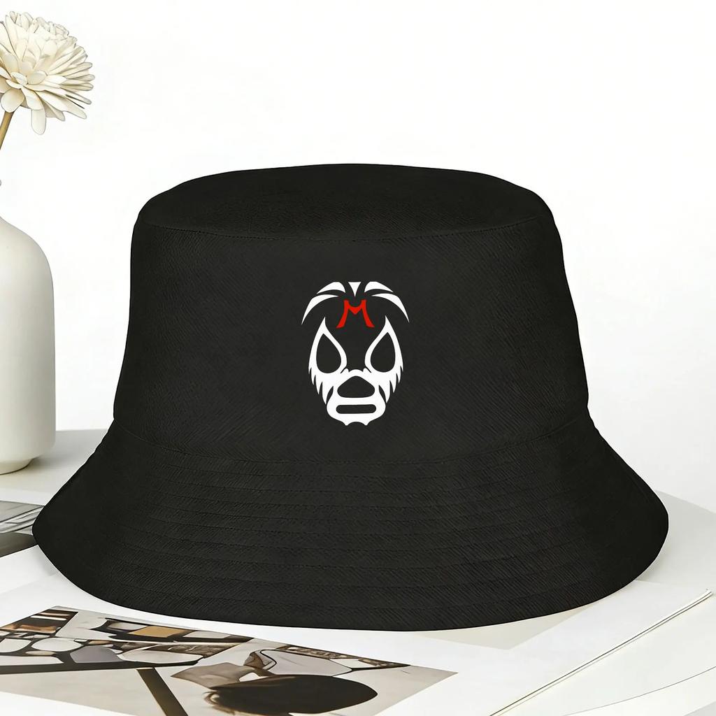 Mil Mascaras Bucket Hat Hawaii FisherUnisex Caps For Unisex Funny Travel Hiking Sun Hats Portable Graphic Cap