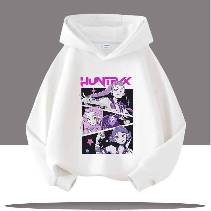 KPop Łowcy Demonów Bluza z Kapturem Moda Rumi Bluza Pulower Uroczy Długi Rękaw Jesień Chłopcy Dziewczęta Kreskówka Y2K Bluza Sportowa
