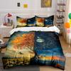 Tree, Moon, Butterfly, Flowers. Bedding Sets Duvet Cover Sets Duvet Covers Pillowcases(1 * Duvet Cover 2 * Pillowcases Without Duvet Insert)