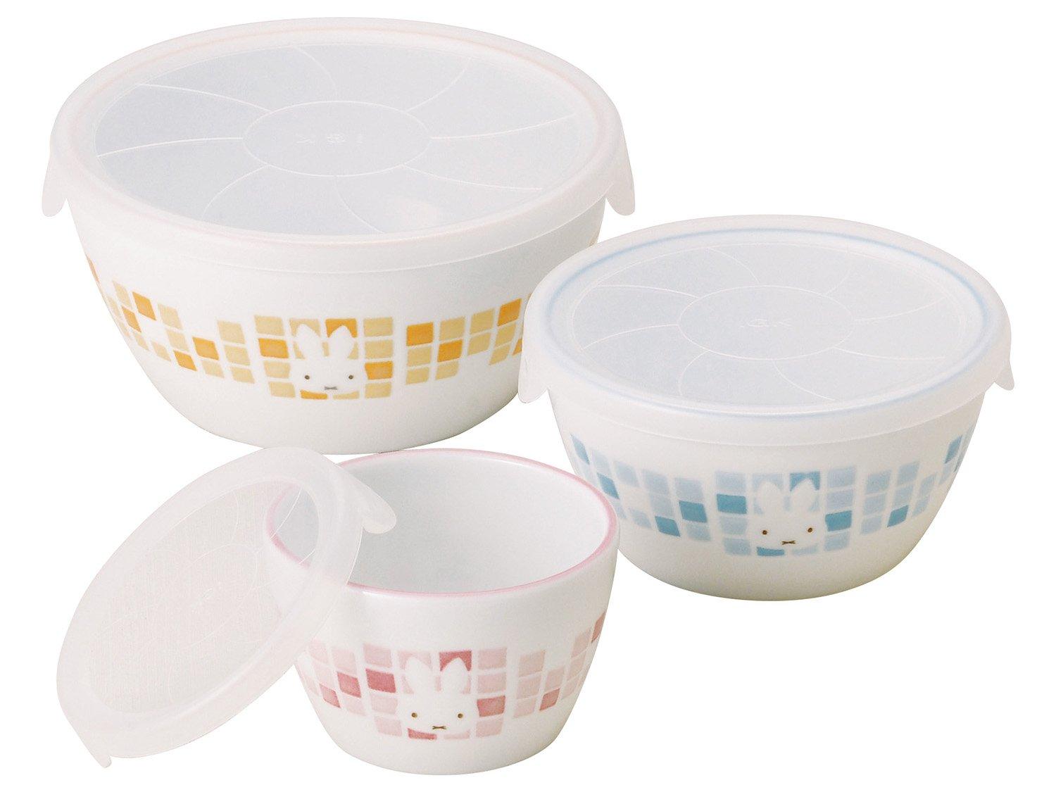 

Kanesho Pottery (Kaneshotouki) Dick Bruna Miffy Mosaic Art Miffy Trio Set Storage Container (Canister) Gift Boxed Item No. 278763