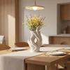 3D-gedruckte künstlerische Flammenvase Verdrehte Wellen-Blumenbehälter Unregelmäßige Vase Schreibtischdekoration