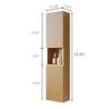Bathroom Wall Cabinet, Premium Wood Medicine Cabinet with Soft-Close Doors and Open Shelf, Narrow Storage Cabinet for Bathroom
