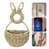 Easter Bunny Basket   Woven Hanging Unlined Wall   Spring Decor for Flowers Gifts