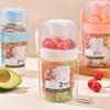 Przenośny plastikowy kubek na sałatkę z widelcem i pokrywką na owoce, warzywa, jogurt 800 ml