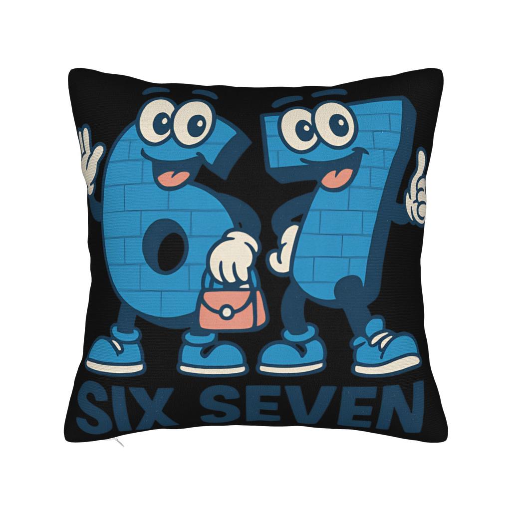 Dormitorio Suave y Dulce 67 Seis Siete 6-7 Divertido Cerebro Podrido Italiano Decoraciones Infantiles Funda de Almohada Fundas de Almohada con Cremallera Múltiples Tamaños