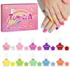 TOMICCA Kids' Peel-Off Nail Polish Set, 10 Colors, Water-Based Nail Polish, Makeup Set, Kids' Nail Polish, Birthday Gift