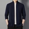 Autumn Pure Wool Cardigan, Men'S Zip-Up Jacket, Youth Men'S Casual Long-Sleeve Outerwear, Stand-Collar Warm Jacket For Men