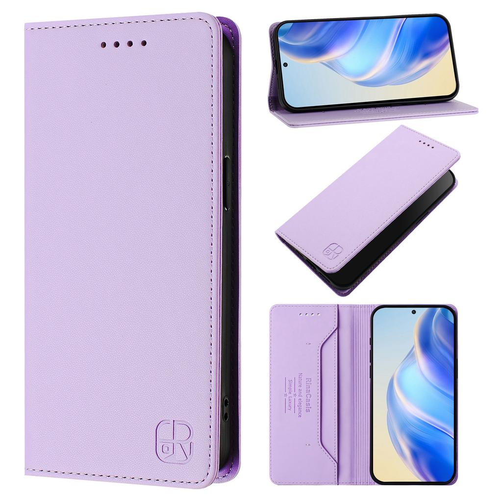 For iPhone 16 Pro Leather Case RINACASIS RC01 Phone Cover with RFID Blocking Wallet Stand