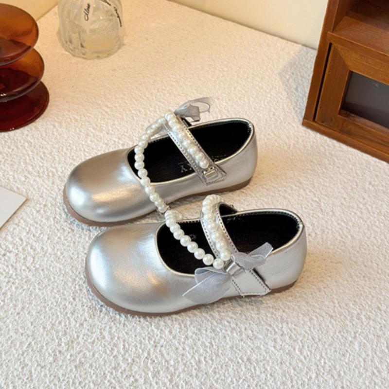 Girls Princess Shoes Children's Leather Shoes Pearl Mary Jane Shoes Fashion Performance Shoes