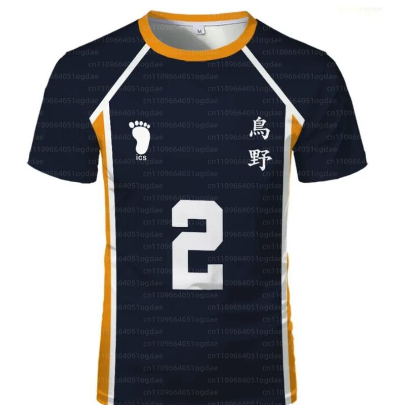 Anime Haikyuu Rollenspiel Trikot Karasuno Oberschule Volleyball Club Hinata Shoyo Kageyama Sportbekleidung Trikot Unisex Rundhals Oberteil