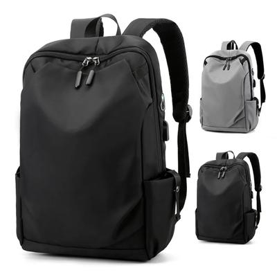 Herren Schulrucksack Wasserdichte Nylon Rucksäcke USB-Ladeanschluss Laptop Rucksäcke Große Kapazität Rucksack für Bücher Outdoor Reise