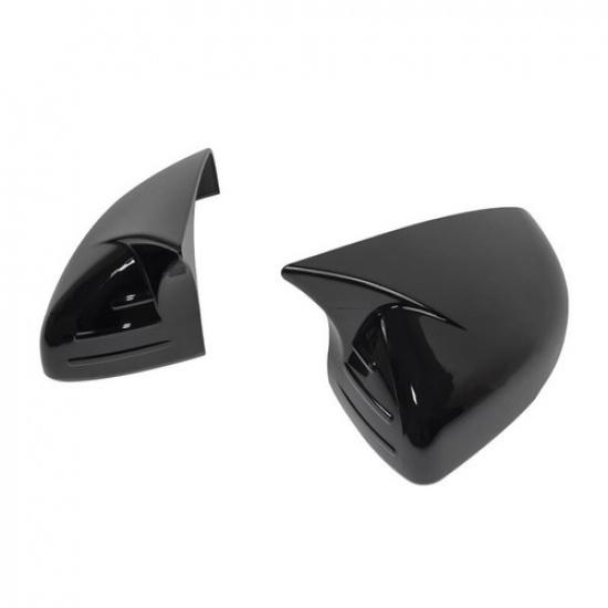 Glossy Black Ox Horn Rearview Mirror Lid Cover Trim For -2024 Kia Sorento