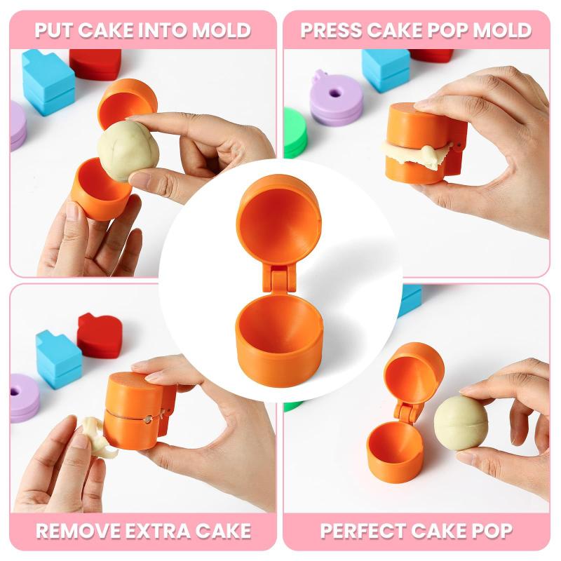 Orange Round Cake Pressing Shaping Mold 3D Printed Plastic Ball Pastry Chocolate Baking Frame Tool For Parties Weddings Desserts