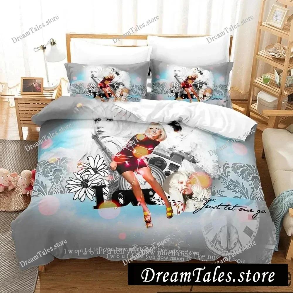 Singer Lady Gaga Sheets Quilt Covers Bedding Dormitory Sheets Bedding Set Soft Warm Bedding Set Luxury Gift Home Textileextile