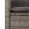 Vidaxl 5-Cz. Garden Furniture Set With Cushions, Grey, PE Rattan