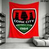 cork city FC Wall Tapestry Aesthetic Wall Hanging Printed Fabric Blanket Decorative Tapestries for Bedroom Living Room Home Decor