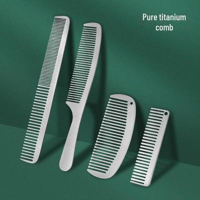 Pure Titanium Alloy Portable Massage Comb for Girls - Salon-Quality Hairdressing Tool