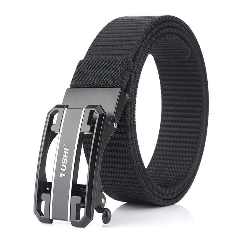 2019 Automatic Buckle Nylon Belt Casual All-matching Jeans Inner 3.5cm Men's