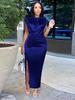 Rochie de dama plisata lunga rosu vin elegant cu fanta guler inalt, slim fit, fara maneci, tinute maxi marime mari, petrecere de seara, rochii stralucitoare