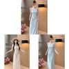 Polyester Butterfly Bow Sleeveless Dress For Summer Casual Womens Fashion