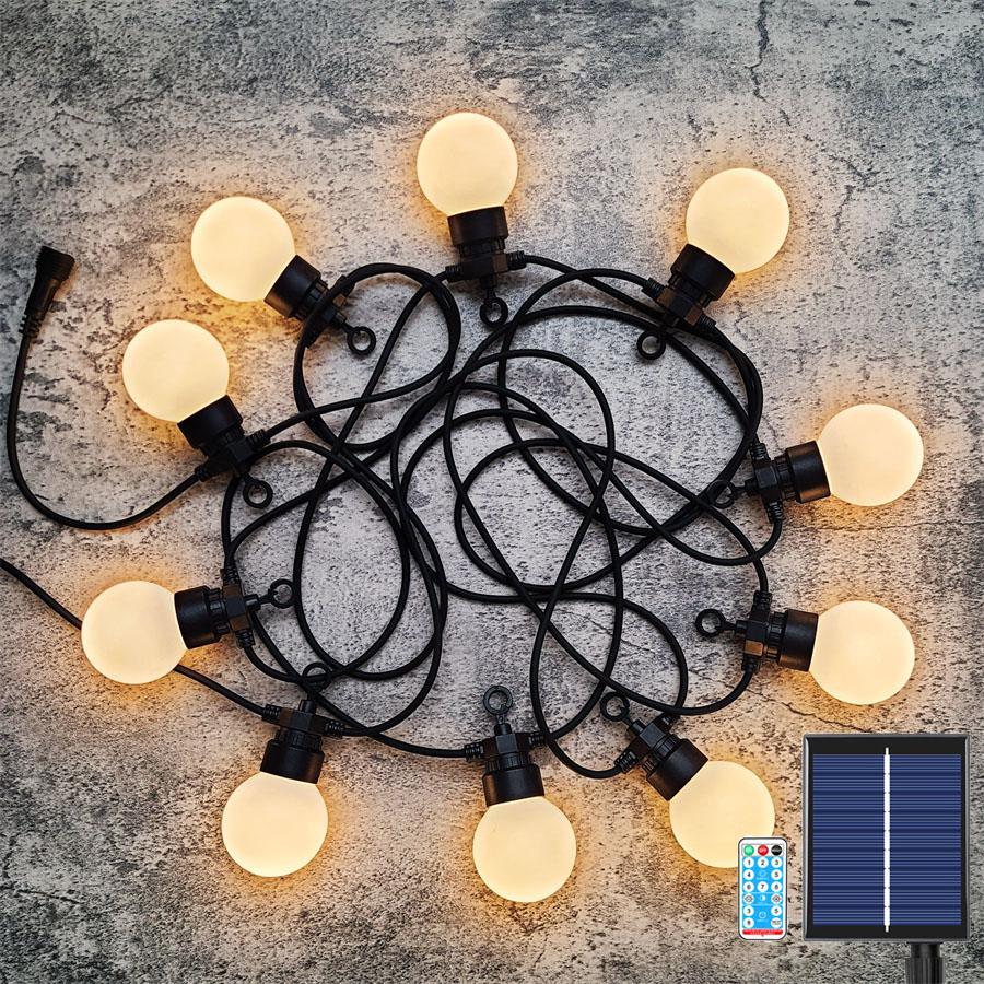 

10 м 20 шт G50 глобус солнечный сказочный светильник гирлянда на открытом воздухе рождественский шар уличная свадебная сказочная гирлянда для вечеринки праздничный декор 5M 10PCS Ball