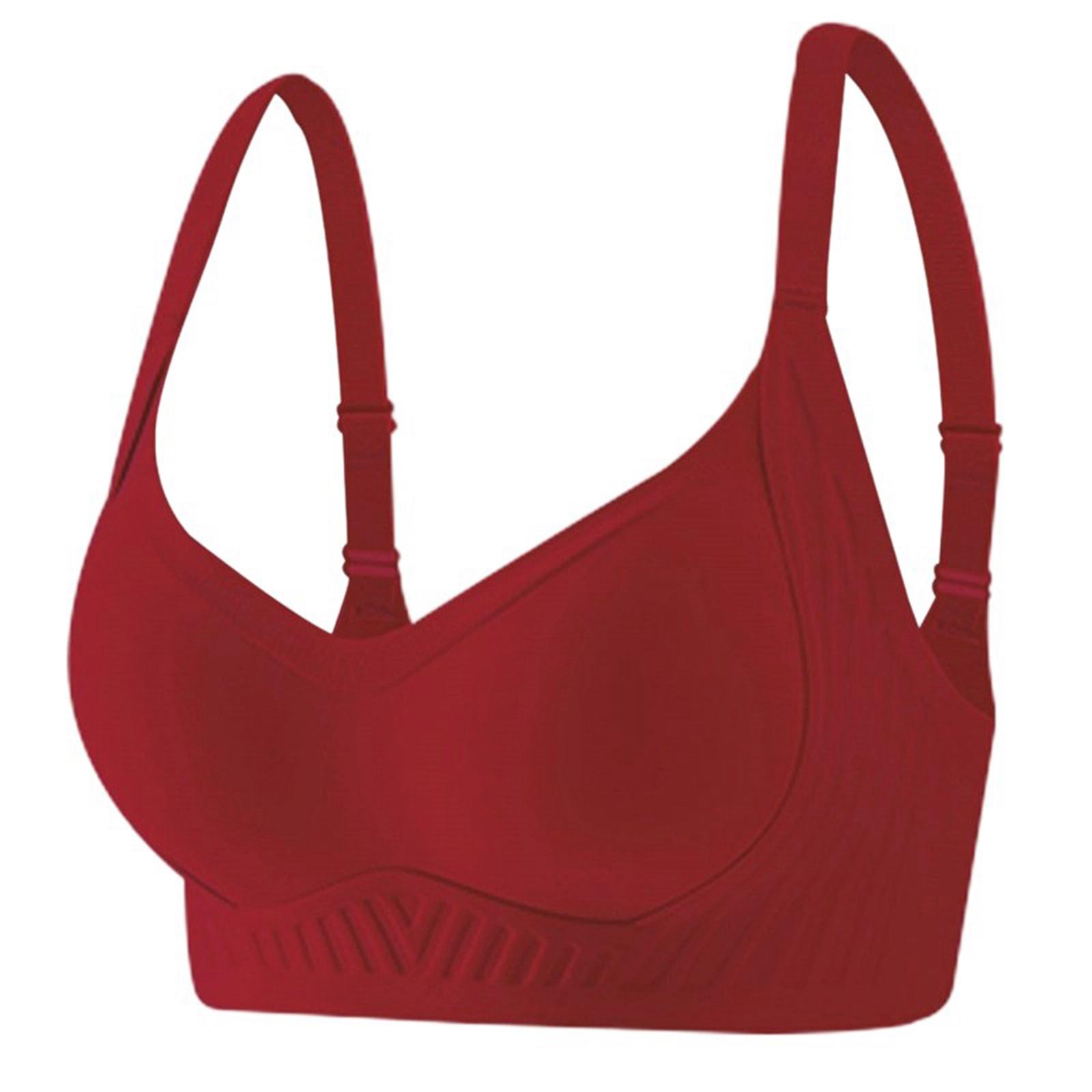

Женское нижнее белье собирающего и корректирующего типа без косточек, с двойной застежкой, большого размера, тонкий бюстгальтер 42 красный