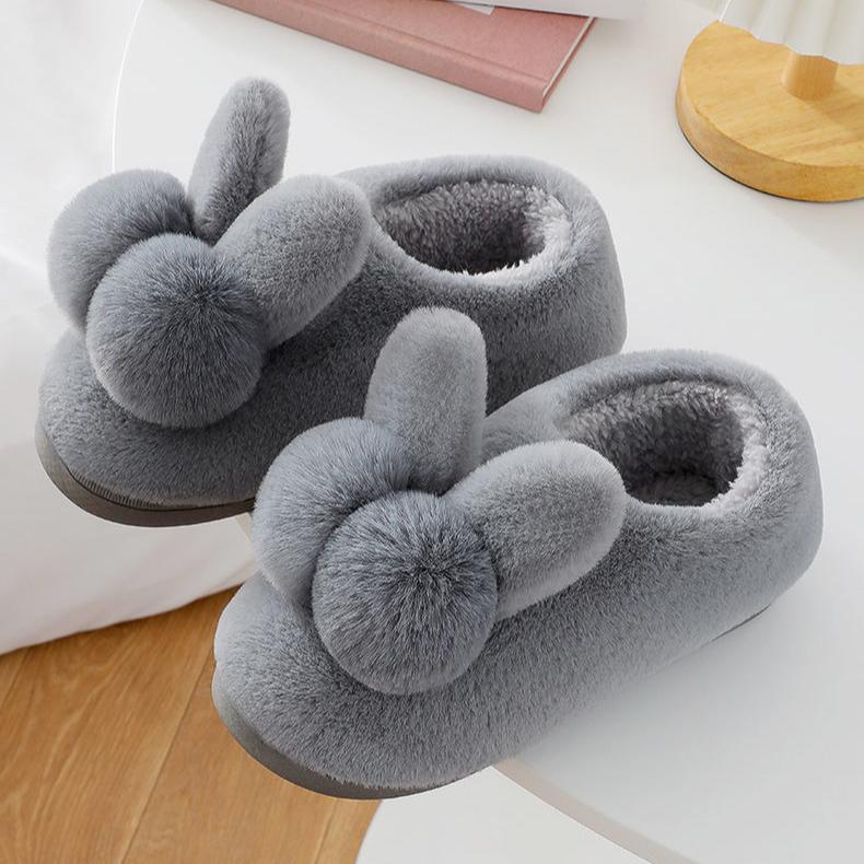 Pantofole da casa in cotone da donna per l'inverno Calde e spesse con suola Coppia di scarpe da interno antiscivolo per autunno e inverno