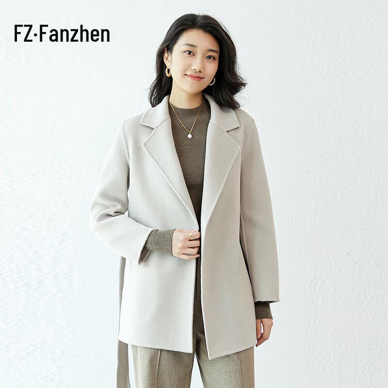 Women's 100% Wool Mid-length Belted Coat