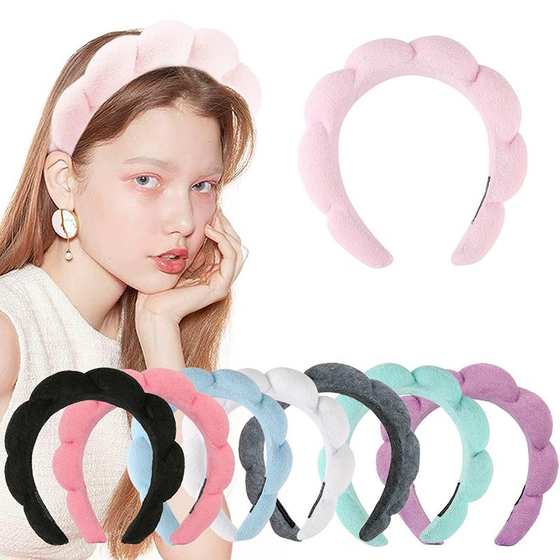Nouveau Bandeau Éponge Tendance Pour Femmes Accessoires Cheveux Bandeau Multifonction Pour Lavage du Visage Démaquillage Douche Bande Cheveux