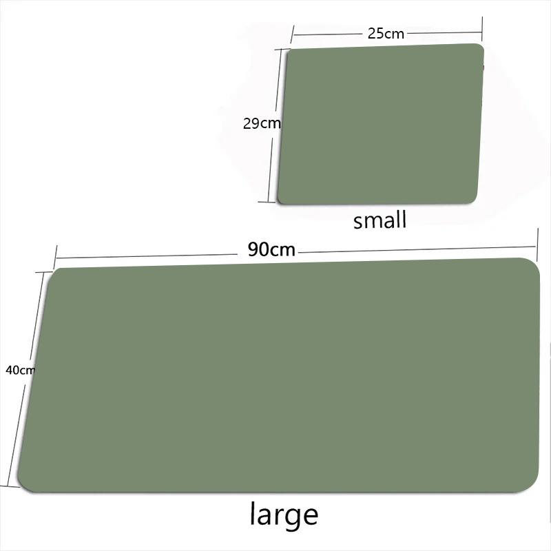 Pink and Green Mouse Pad Solid Color Gaming HD Mousepad XL Keyboard Pads Non-Slip Carpet Desk Mat Office Accessories Table Mats