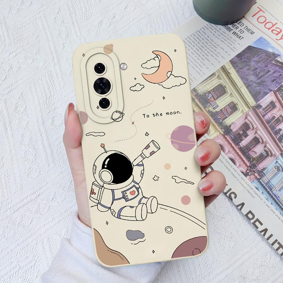 For Huawei Nova 8 8i 6 7 9 10 11 Pro P30 P40 Lite 4G 5G Case Cute Astronaut Liquid Soft Silicone Shockproof Cover Camera Protection For Huawei Bumper