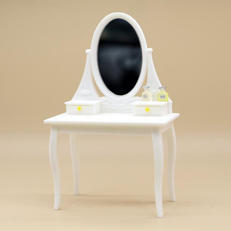 

1/12 Кукольный домик Симуляция Модель туалетного столика Кукольный домик Украшение спальни Декор жилой сцены кукольного домика Аксессуары